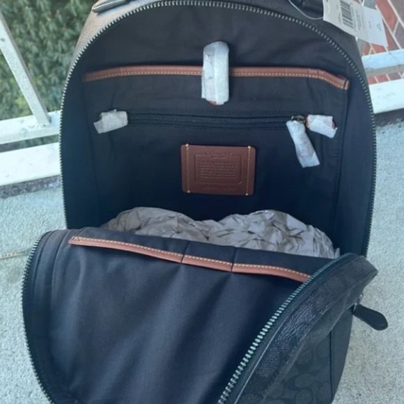 Coach Backpack Coach Metropolitan Soft In Signature CHARCOAL NEW for man/woman main image 4
